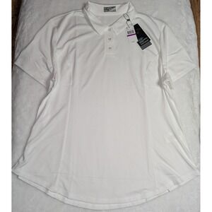 Callaway Opti-Dri Womens Golf Polo Shirt Brilliant White XXL CGKSD0L3RT NEW